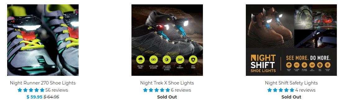 Visibility 360 Degrés Lampes Chaussures Night Runner 270 - LED Rechargeable 150 Lumens étanche Tech Gear Net Worth